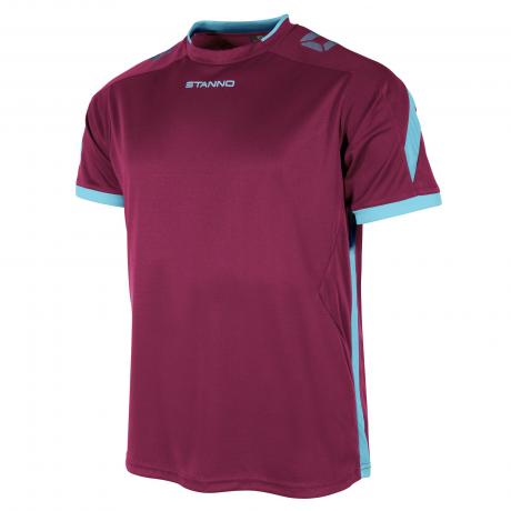 Stanno Drive Short Sleeve Jersey Maroon/Sky Blue
