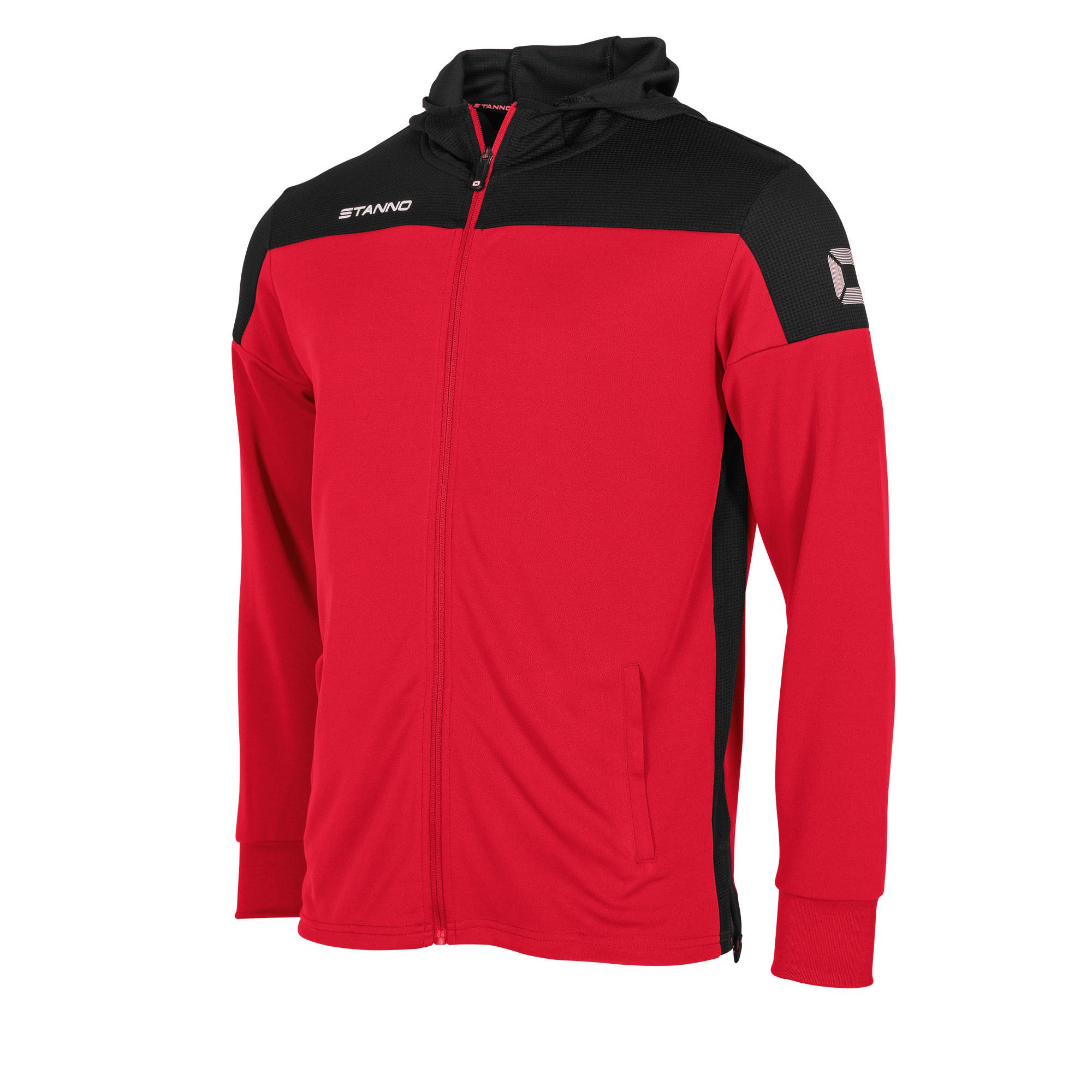 Stanno Pride Hooded Sweat Jacket Red/Black